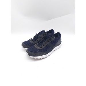 Sam Edelman DAX Fuzzy Blue Metallic Black Casual Shoes Sneakers Women Size 8